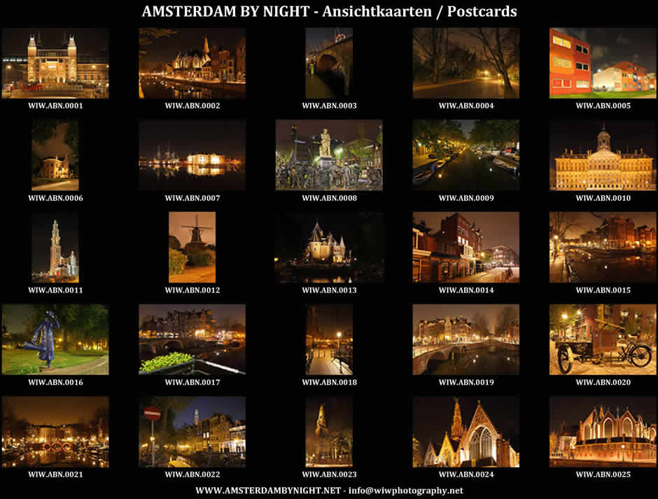 Amsterdam Night Postcards amsterdambynight